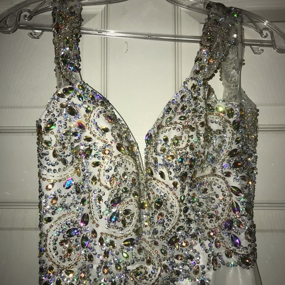 White Prom Dress - Picture 2 of 4